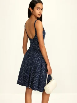 Pure Cotton Printed Breasted Dress