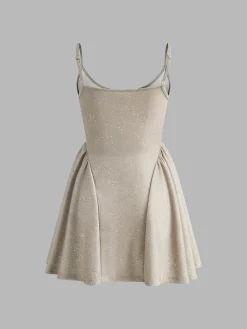 Purl Low Cut Sleeveless Dress