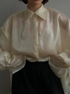 Rayon Semi-Sheer Polo Shirt