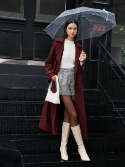 Regular Tweed Long Coat