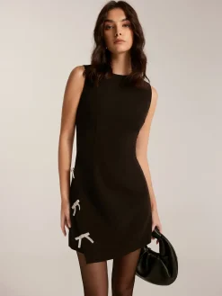 Removable Rhinestone-Bow Tank Dress
