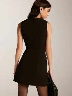 Removable Rhinestone-Bow Tank Dress