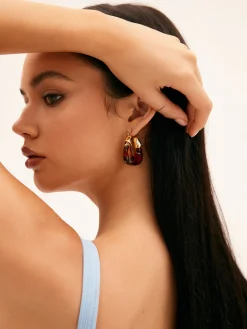 Resin Hoop Earrings