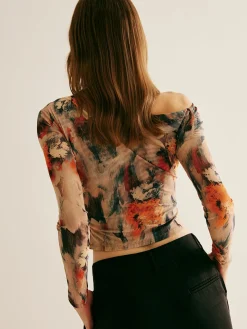 Retro Asymmetrical Collar Crop Blouse