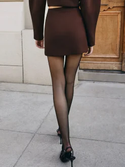 Retro Belted Zipper Skirt