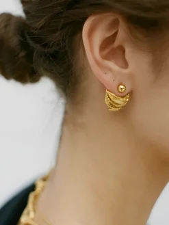 Retro Irregular Curved Stud Earrings