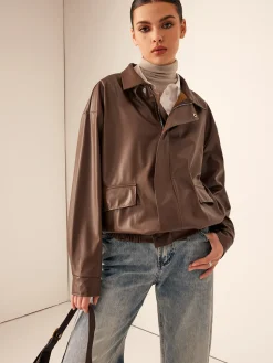 Retro Loose Motorcycle Faux Leather Jacket