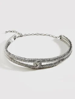Retro Metal Twist Texture Choker