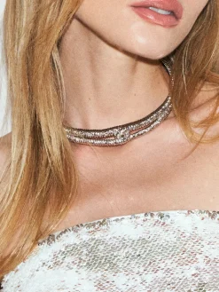 Retro Metal Twist Texture Choker