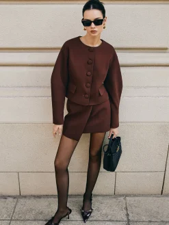 Retro Puff-Sleeve Short Jacket