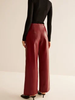 Retro Regular PU Leather Pants