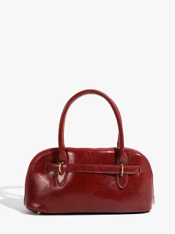 Retro Top Handle Zipper Bag