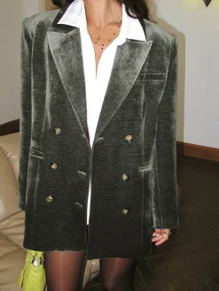 Retro Velvet Blazer