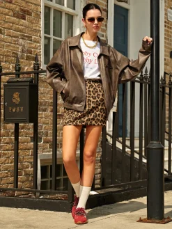 Retro Zipper Pockets PU Leather Jacket