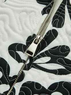 Retro Zipper Quilted Winter Coat