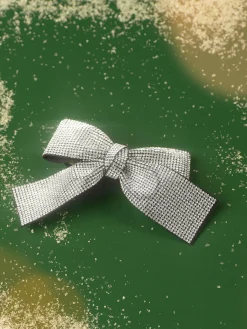 Rhinestone Bow Hair Clip