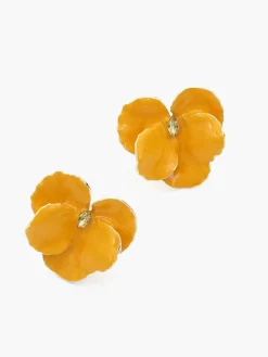 Rhinestone Decor Flower Earrings