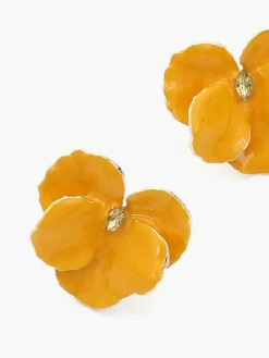 Rhinestone Decor Flower Earrings