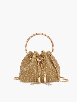 Rhinestone Drawstring Handbag