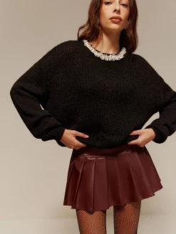 Rhinestone-Decor Cozy Sweater