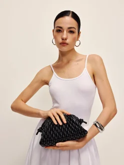 Rhombus Clutch & Shoulder Dumpling Bag