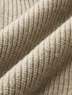 Ribbed Cap Sleeve Warm Sweater