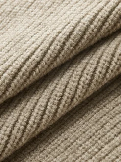 Ribbed Cap Sleeve Warm Sweater