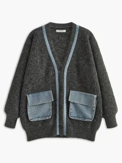 Ribbed Cozy Panel Cardigan