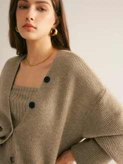 Ribbed Loose Knit Outerwear