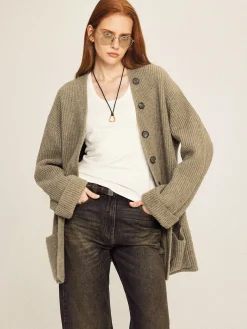 Ribbed Loose Knit Outerwear