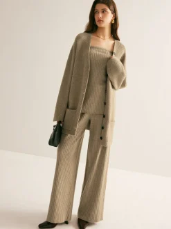 Ribbed Loose Knit Outerwear