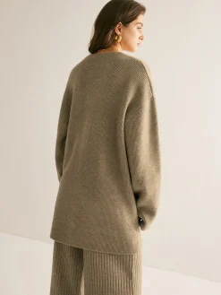 Ribbed Loose Knit Outerwear