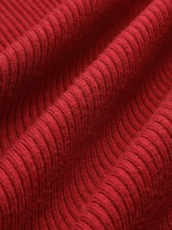 Ribbed Metal Design Polo Cardigan