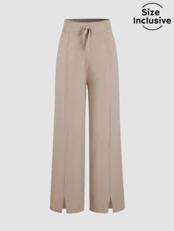 Ribbed Mystique Wide Leg Pants