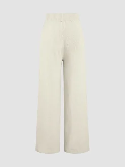 Ribbed Mystique Wide Leg Pants
