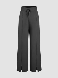 Ribbed Mystique Wide Leg Pants