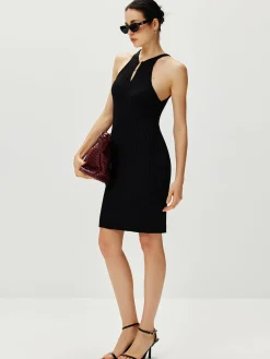 Ribbed Sexy Sleeveless Sweater Dress