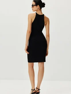 Ribbed Sexy Sleeveless Sweater Dress