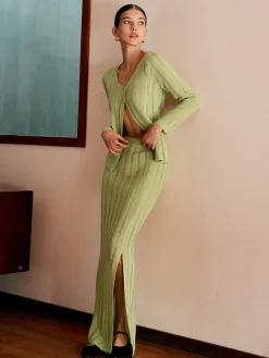 Ribbed Split Sweater Co-ords
