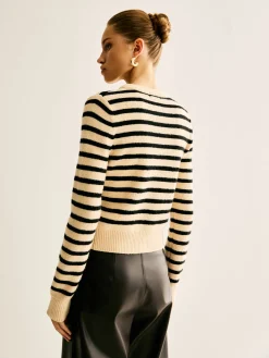 Ribbed Striped Cardigan