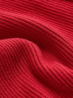 Ribbed Tie Neck Sweater Vest