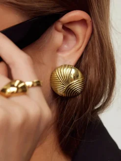 Ripple Oblate Earrings