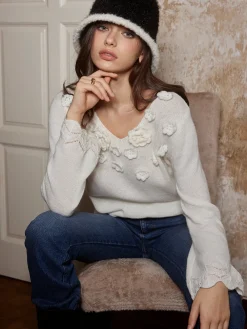 Romance 3D Flower Knit Top