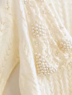 Romance Pearl Beaded Cardigan