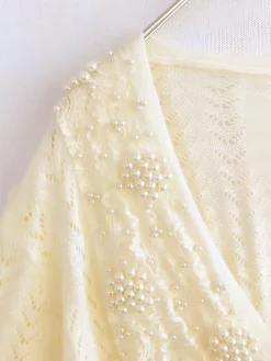 Romance Pearl Beaded Cardigan