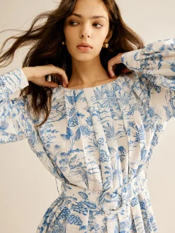 Romance Pleated Belted Dress