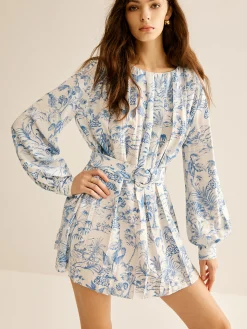 Romance Pleated Belted Dress