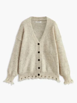 Romance Raw Hem Button Cardigan