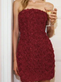 Romance Rosette Tube Dress