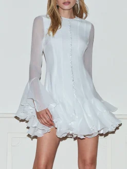Romance Ruffle Sheer Dress